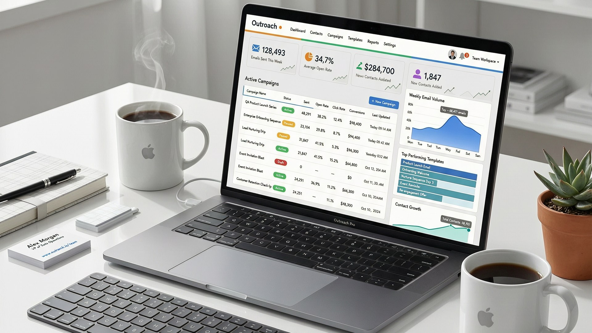 Outreach Email Marketing visualization