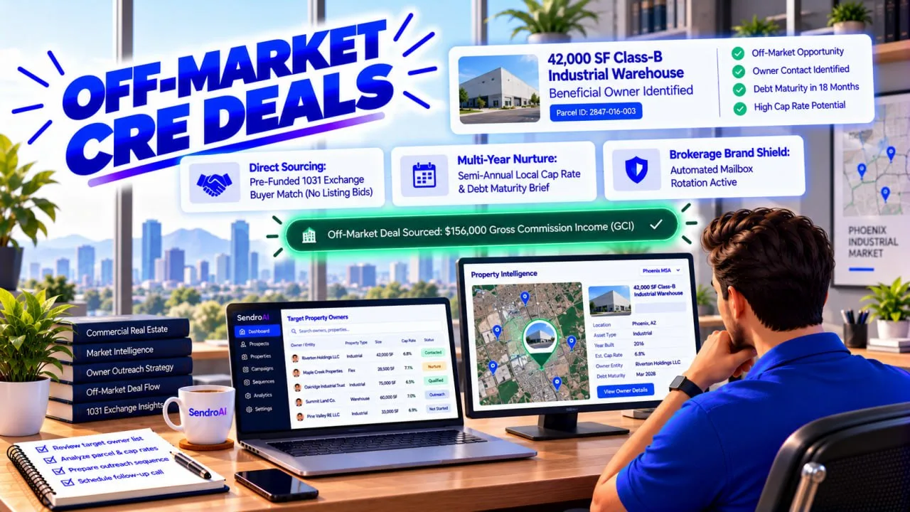 SendroAI for Commercial Real Estate: Off-Market Deal Sourcing & Multi-Year Nurture
