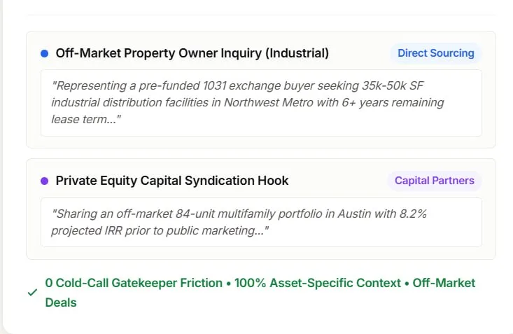 Source off-market opportunities — via Automated Sequencing