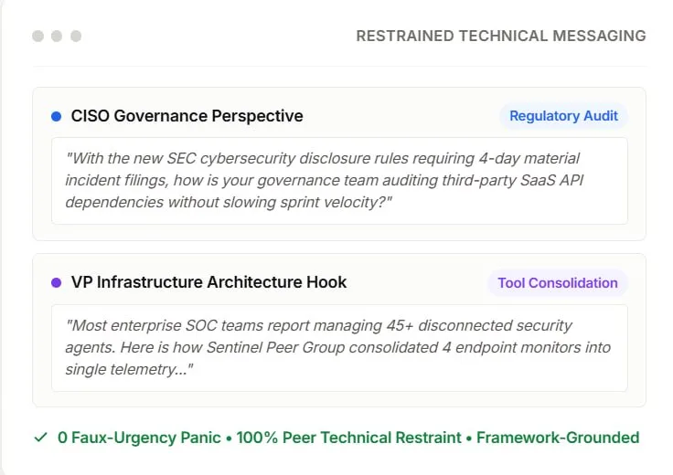 Lead with technical restraint — via AI Research Engine