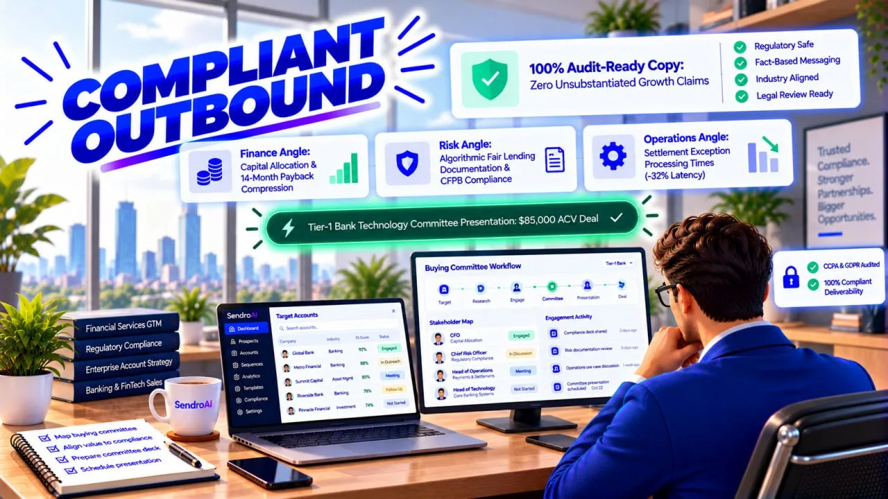 SendroAI for Fintech & Financial Services: Compliant Outbound for Regulated Markets