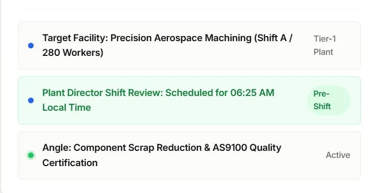 Reach shift-bound plant leadership — via Automated Sequencing