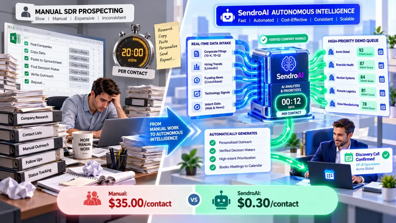 AI Prospecting vs Manual Prospecting: The Honest 2026 Comparison