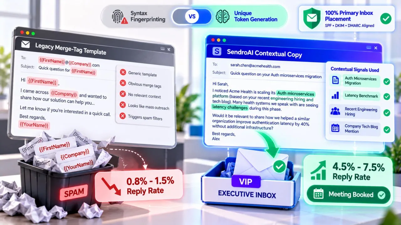 AI Personalization vs Merge-Tag Templates: The Cold Email Reality Check