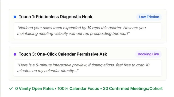 Sequence with frictionless calls to action — via Automated Sequencing