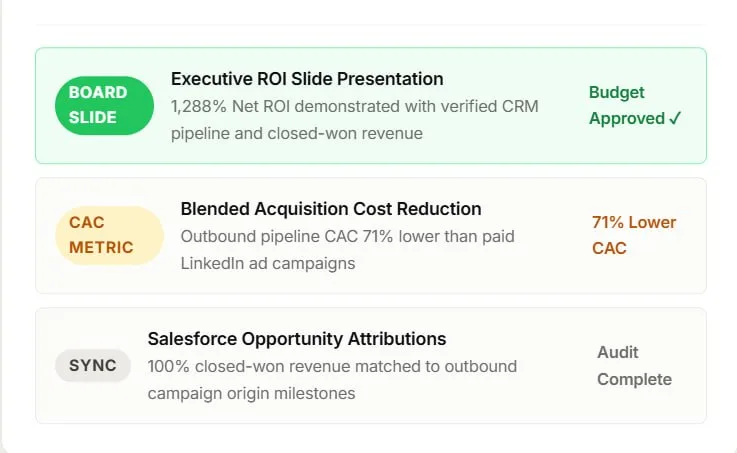 Present the board-ready slide, not just the number — via Performance Analytics