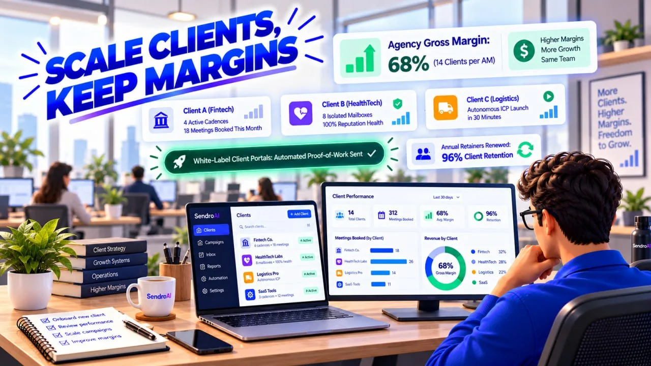 SendroAI for Lead Generation Agencies: Margins Die as We Add Clients