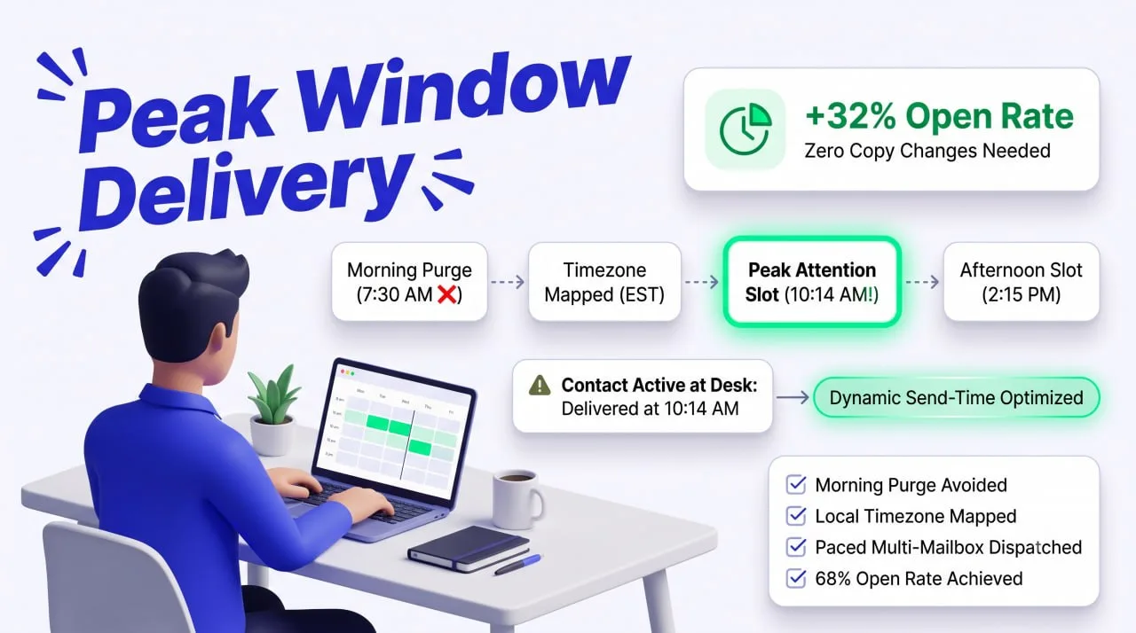 Emails Sent at the Wrong Time: Dynamic Send-Time Optimization for Cold Outreach