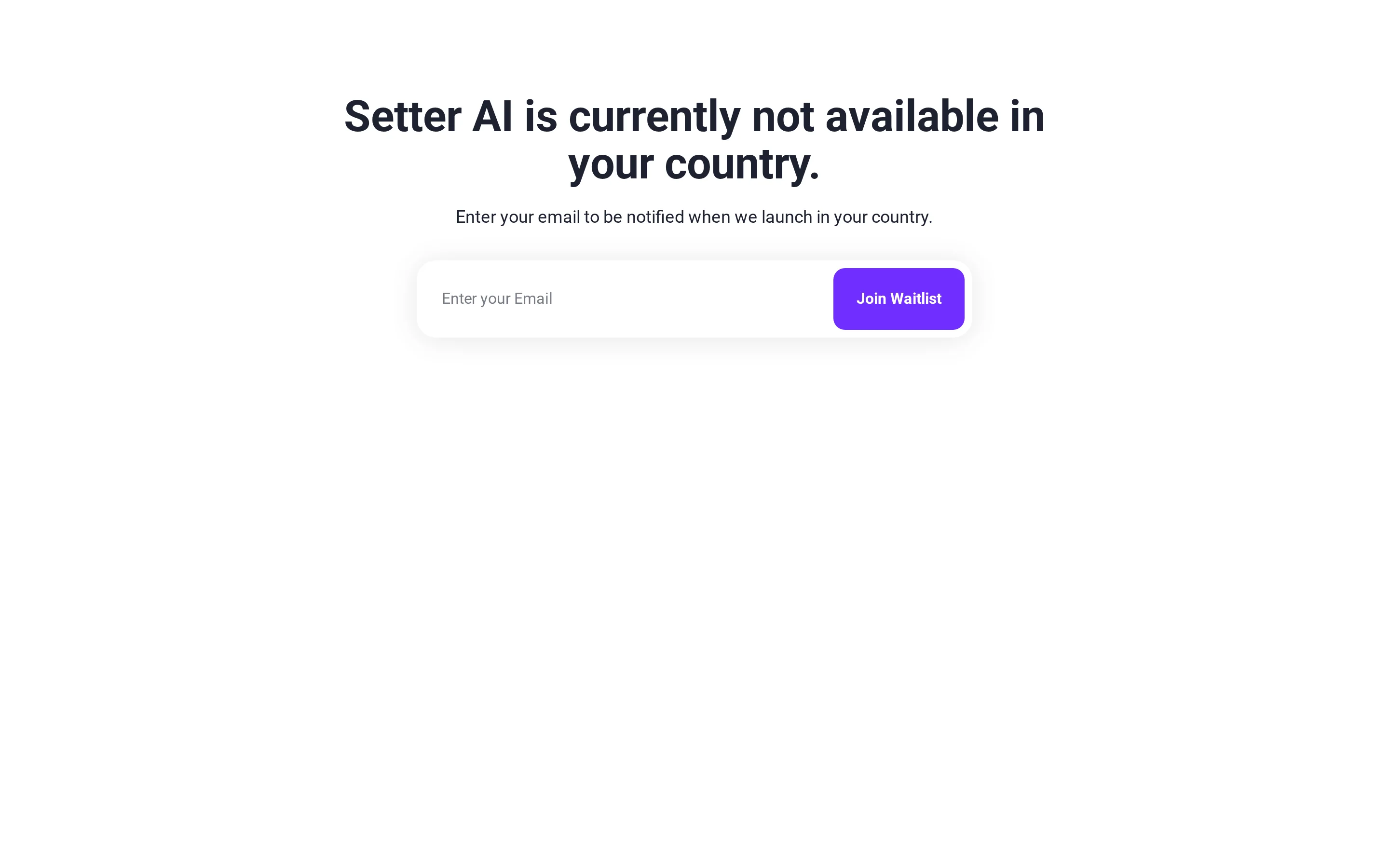 Setter AI Pricing Table interface