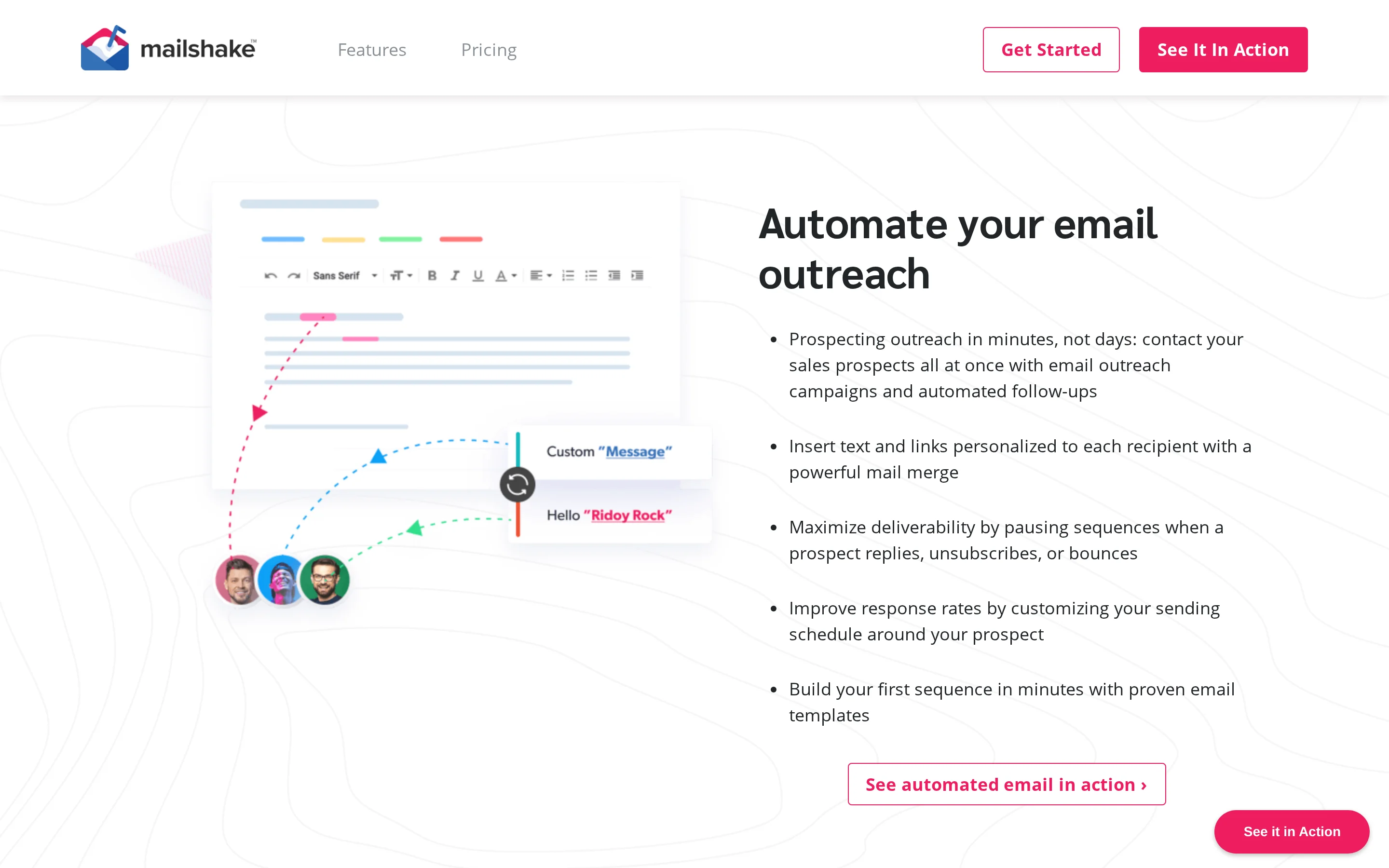 Mailshake Product & Workspace interface