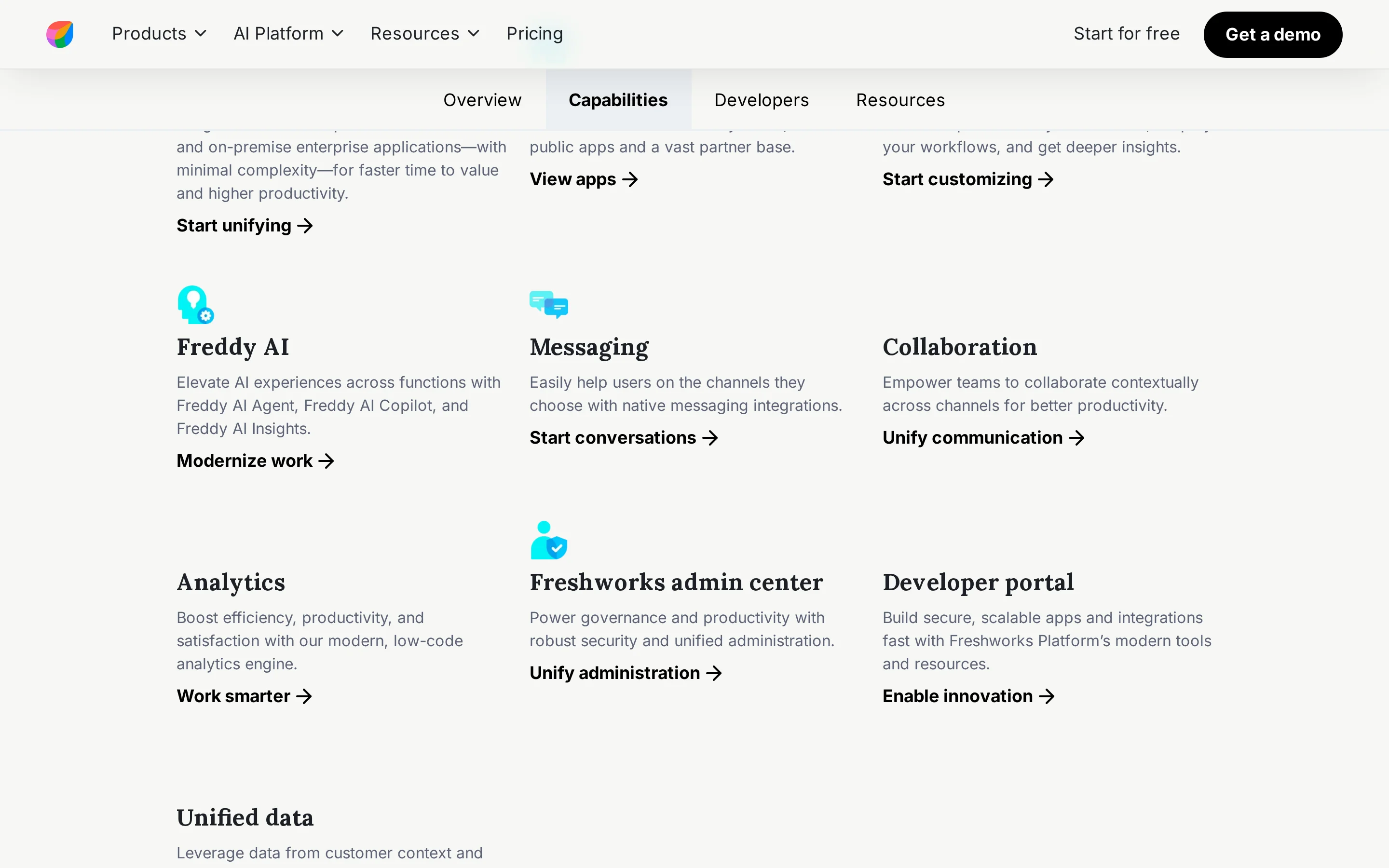 Freshsales CRM Product & Workspace interface