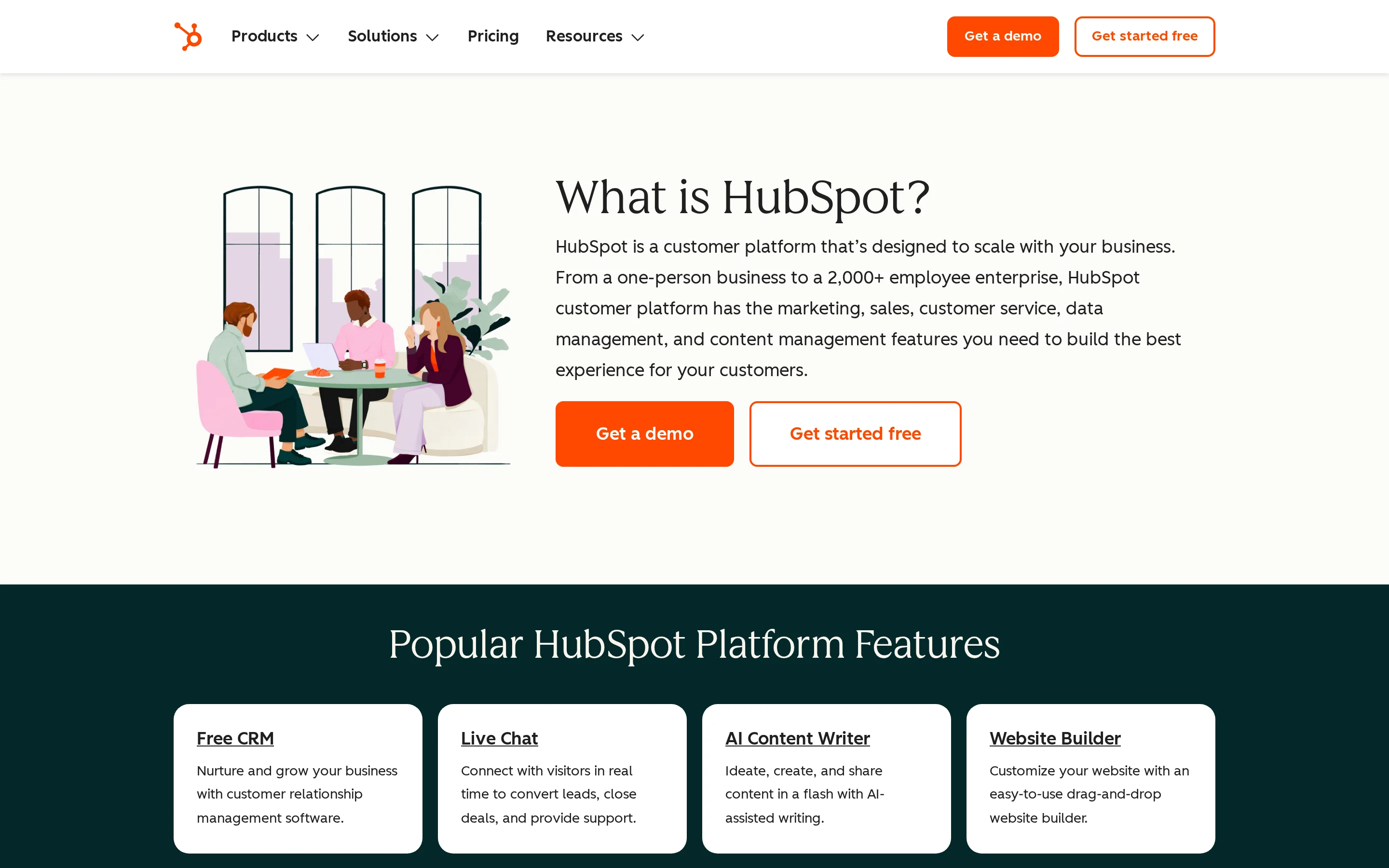 HubSpot Product & Workspace interface