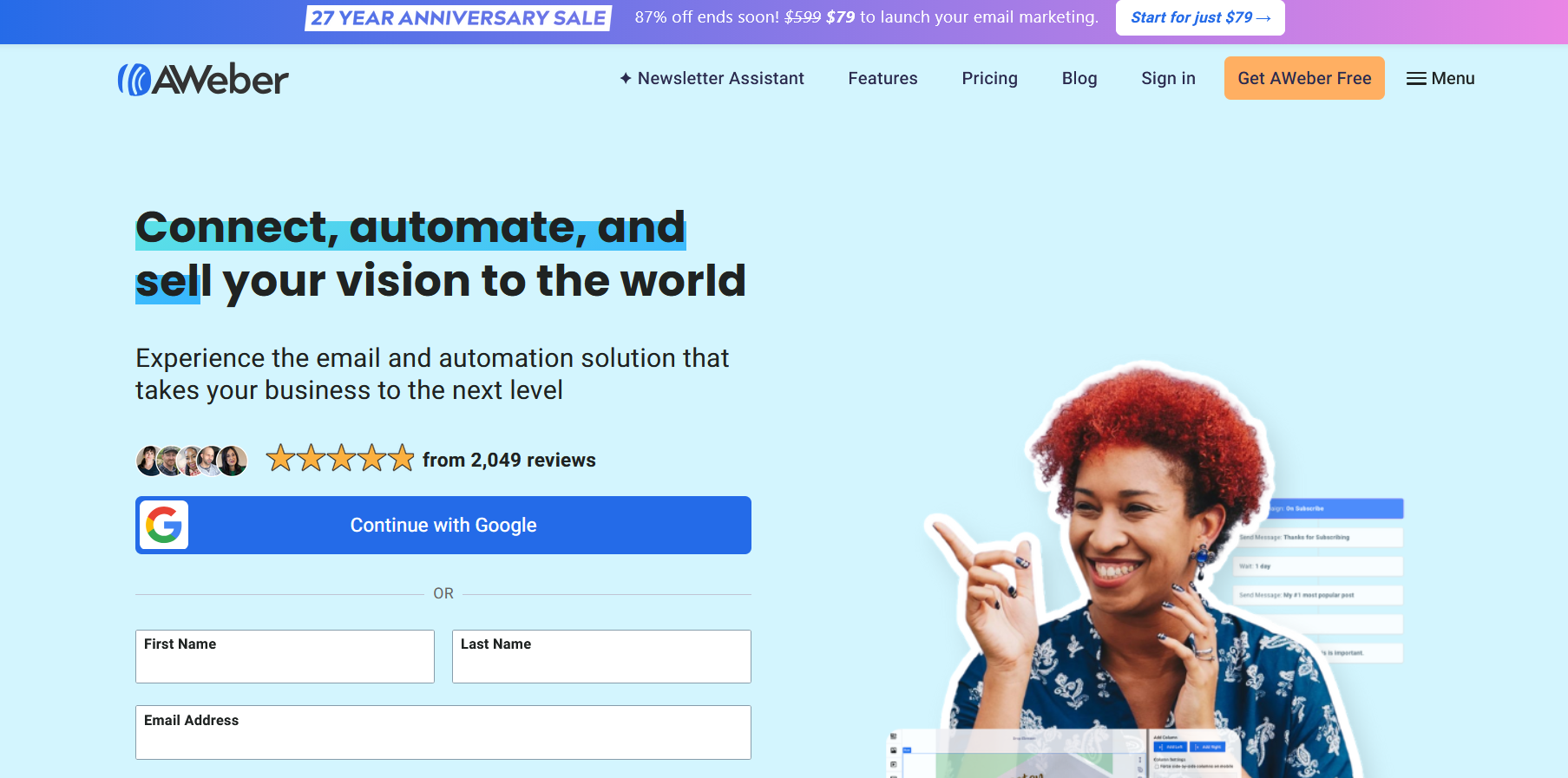 AWeber product screenshot