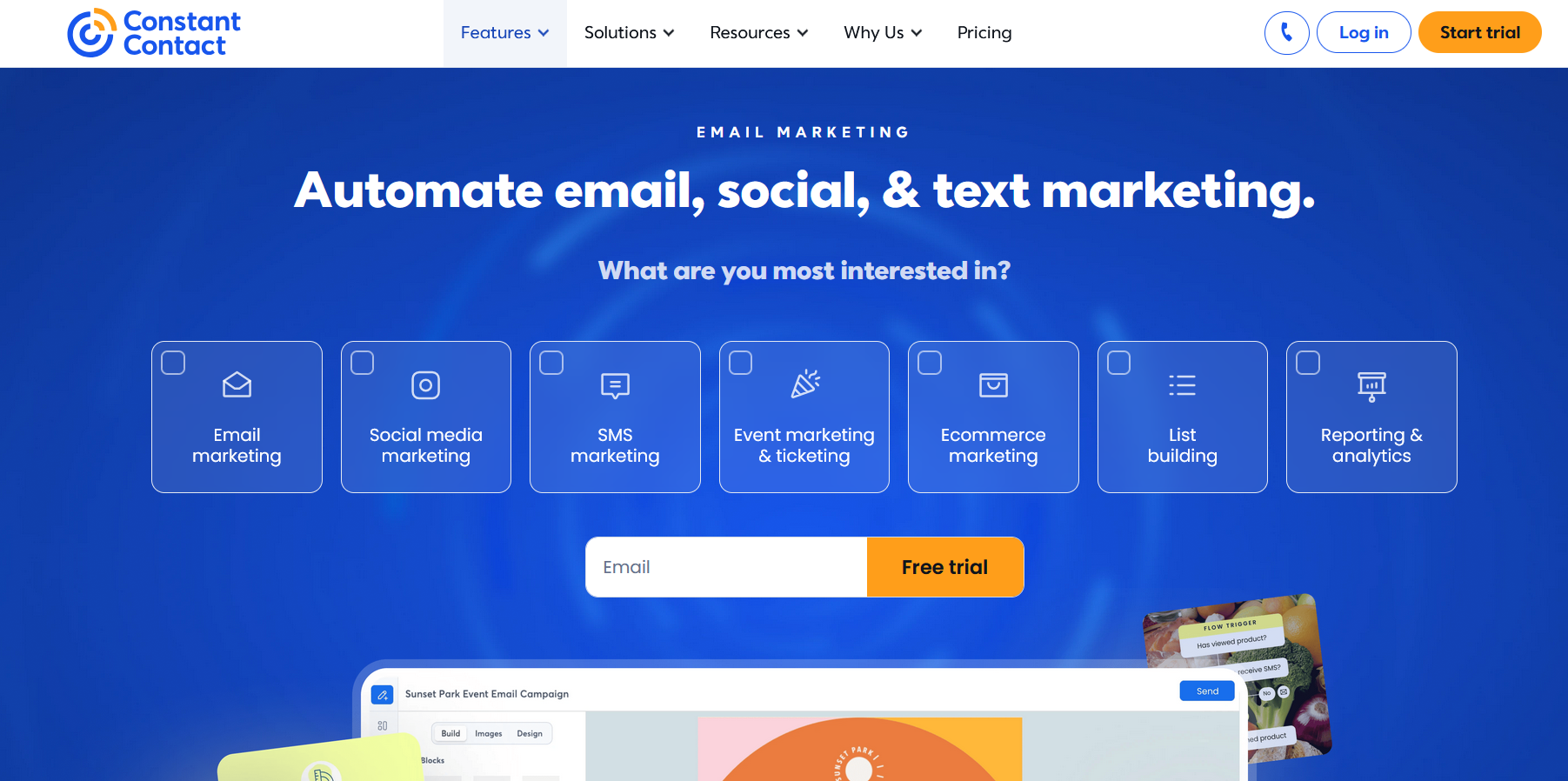 Constant Contact product screenshot