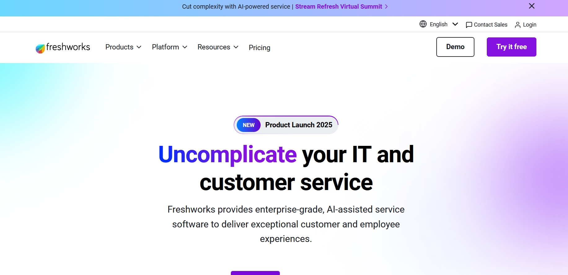 Freshworks product screenshot