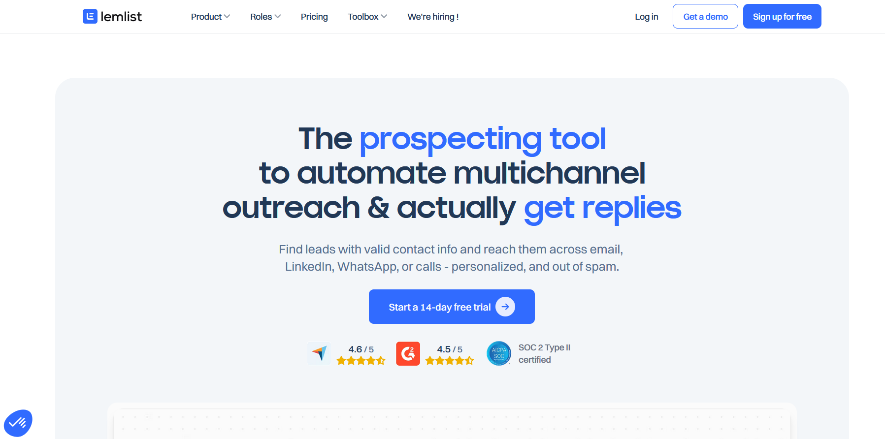 Lemlist product screenshot