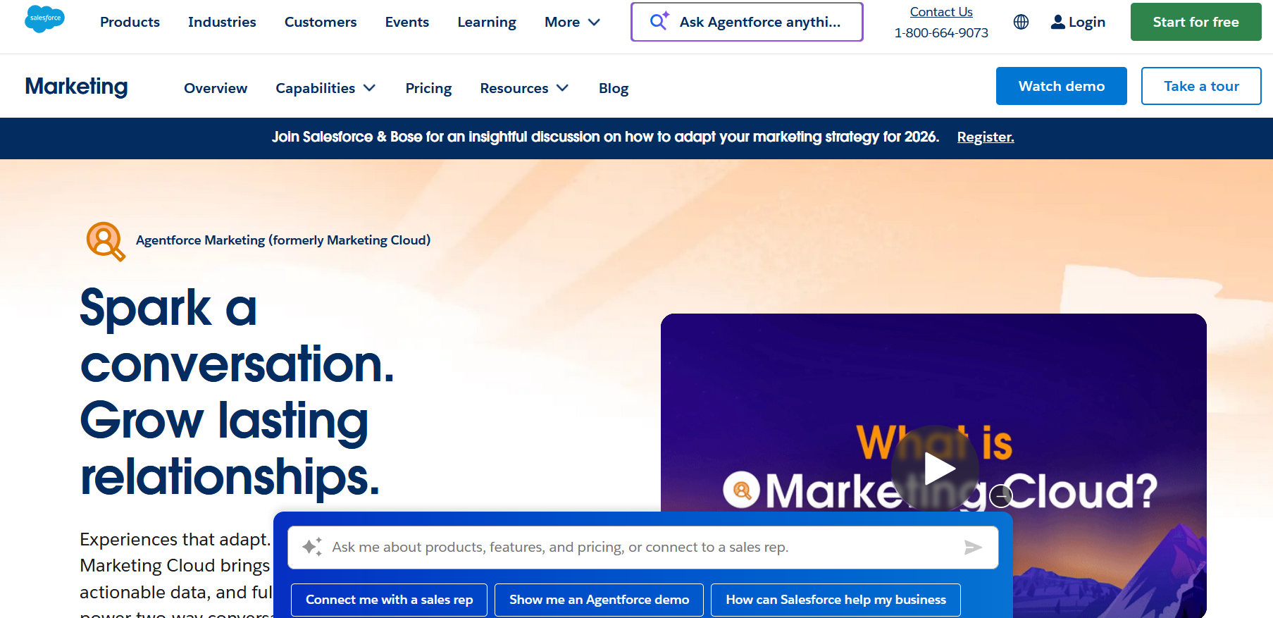 Salesforce Marketing Cloud product screenshot