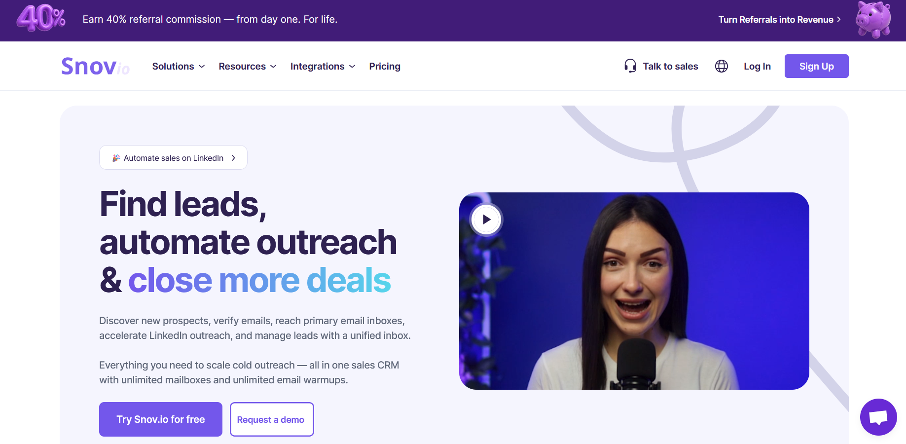 Snov.io product screenshot